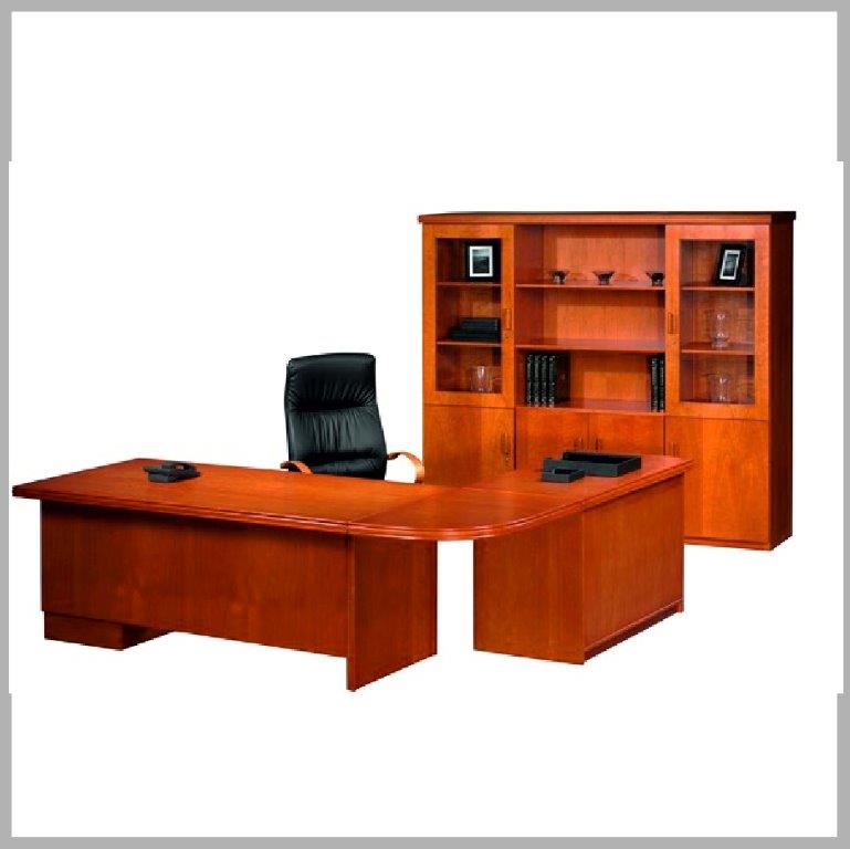 E Line Single Pedestal Desk Curved Link